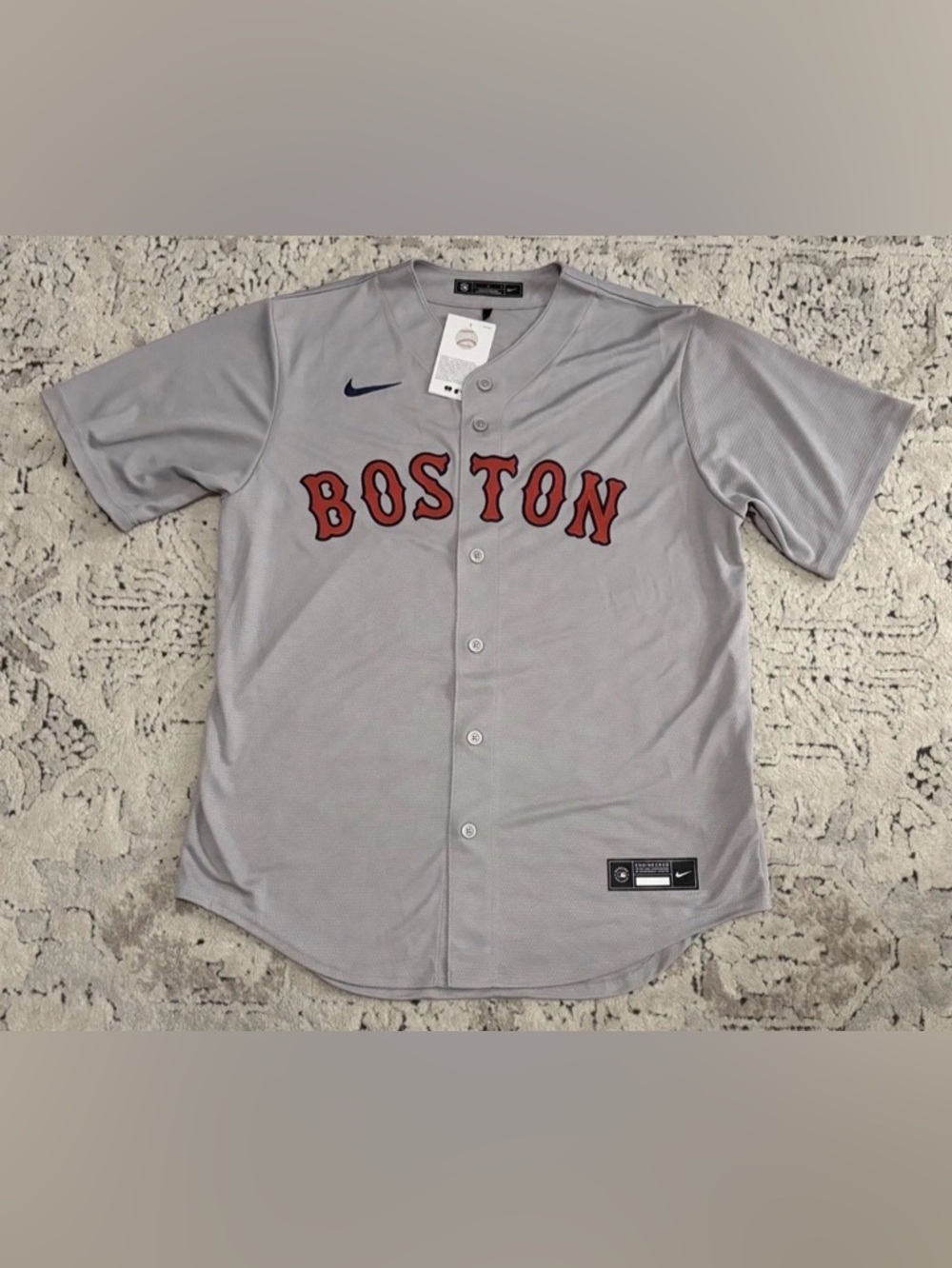 Nike Authentic Boston Red Sox Ceddanne Rafaela #3 MLB Gray Jersey Men’s Size: L